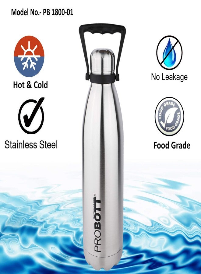PROBOTT Thermosteel Tradition Vacuum Flask 1800ml -Silver PB 1800-01 - Image 3